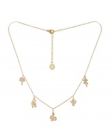 Collar corto acero charms desierto Anartxy