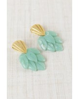 Pendientes Hojas Resina Latido