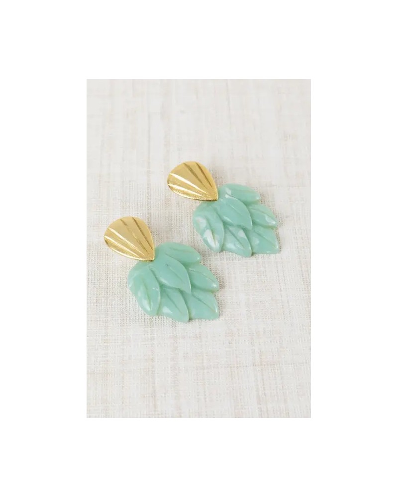 Pendientes Hojas Resina Latido
