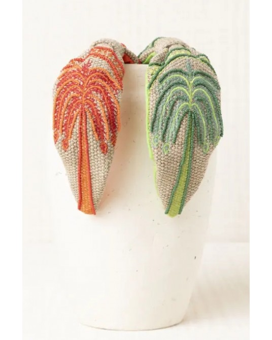 Diadema Bordada Palmera Latido