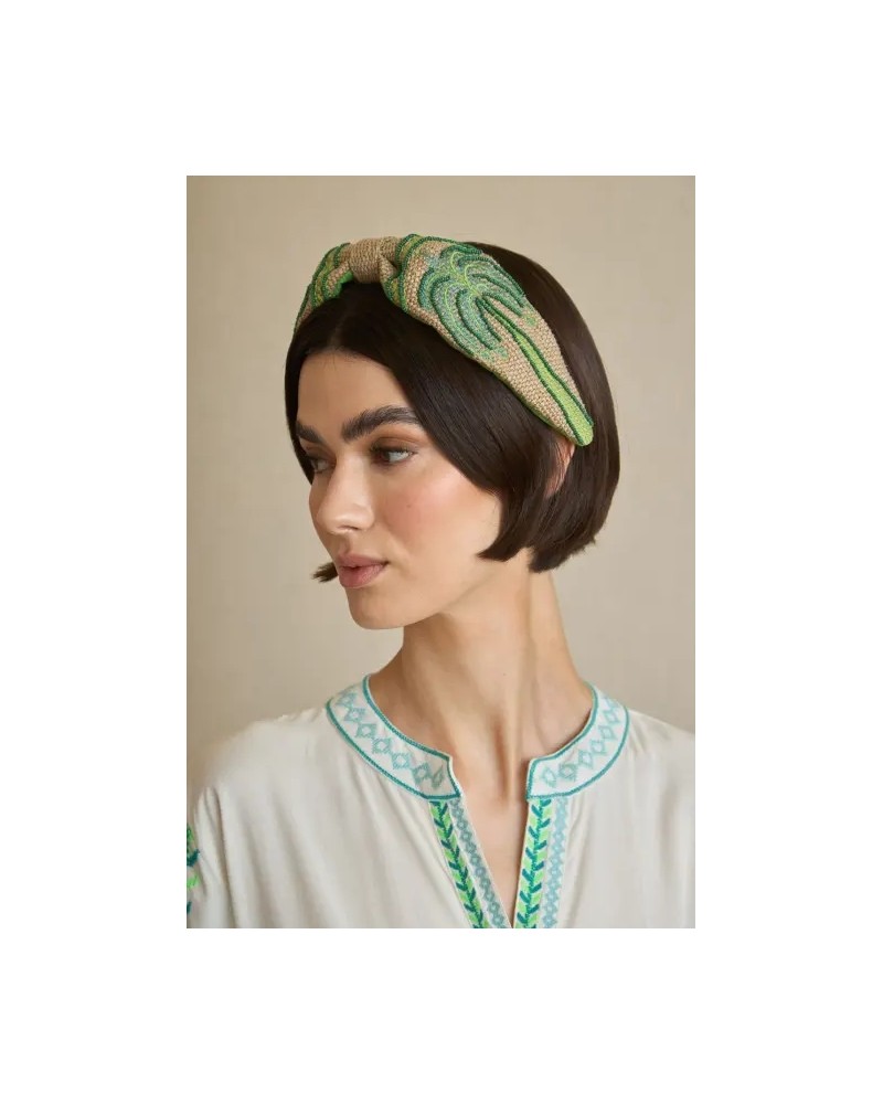 Diadema Bordada Palmera Latido