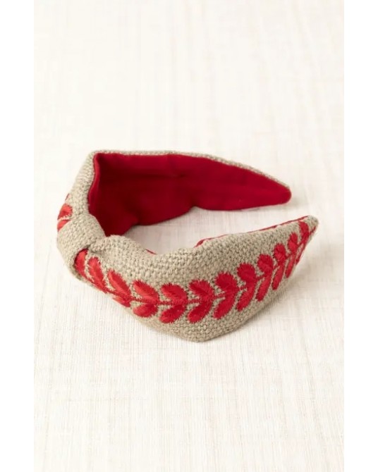 Diadema Bordada Hojas Latido