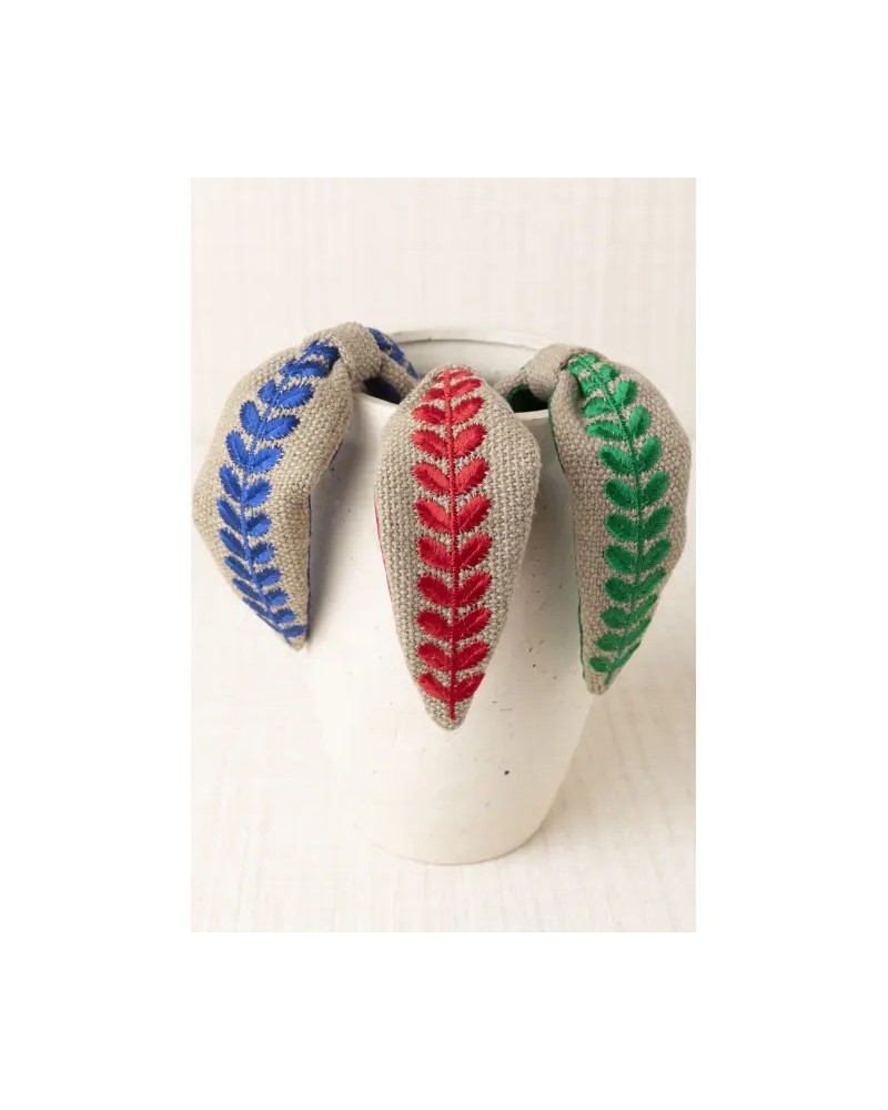 Diadema Bordada Hojas Latido