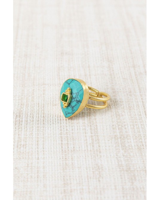 Anillo Gota Pulida Latido