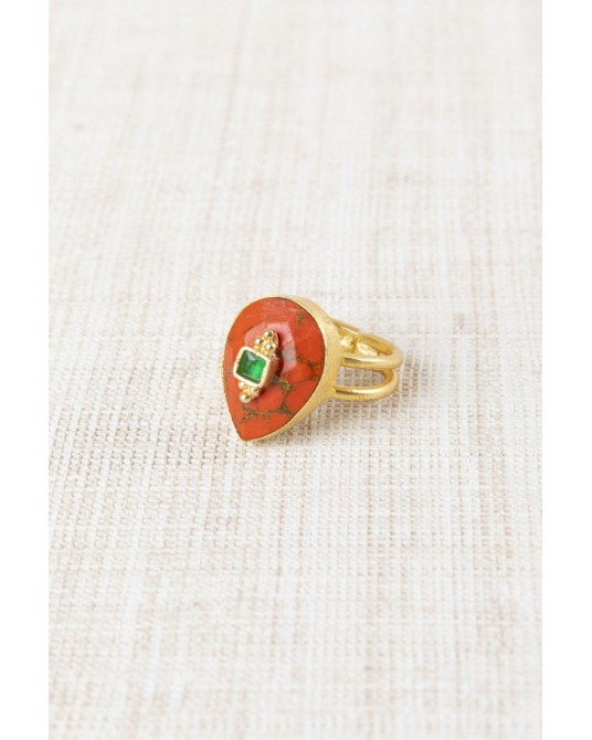 Anillo Gota Pulida Latido