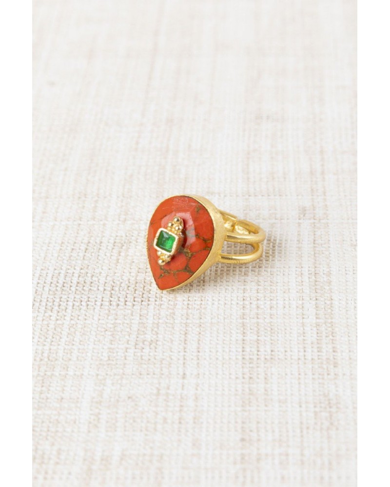 Anillo Gota Pulida Latido