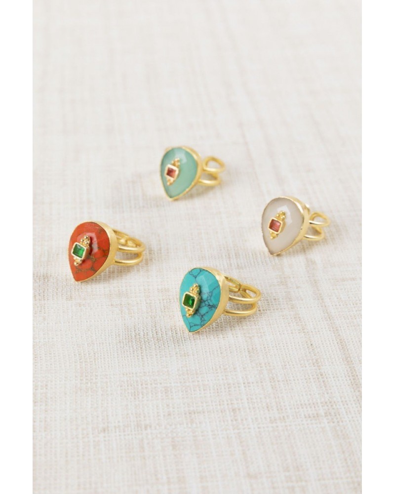 Anillo Gota Pulida Latido