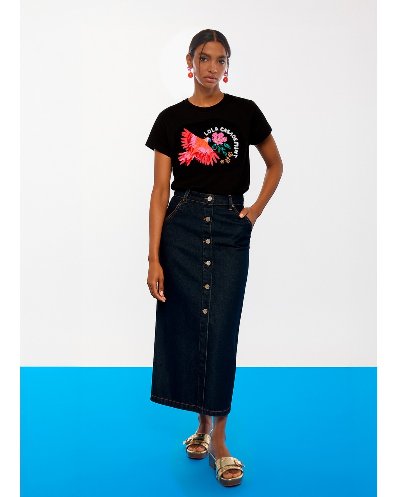 Camiseta estampado loro Lola Casademunt