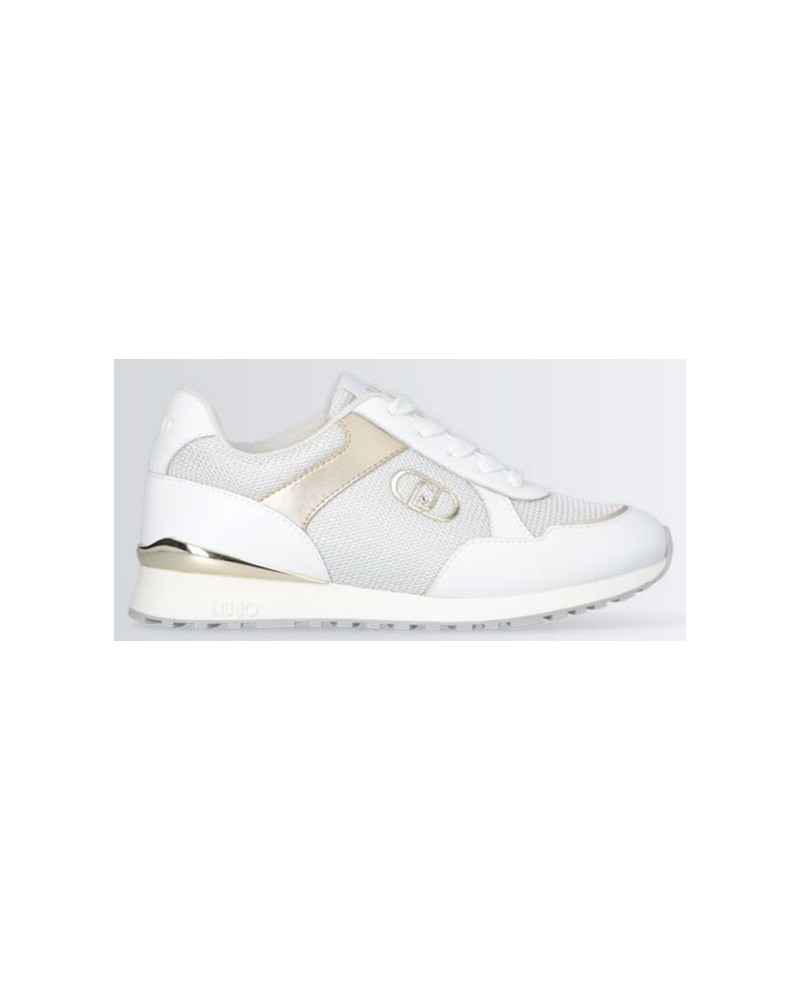 Zapatillas piel y malla blancas de Liujo