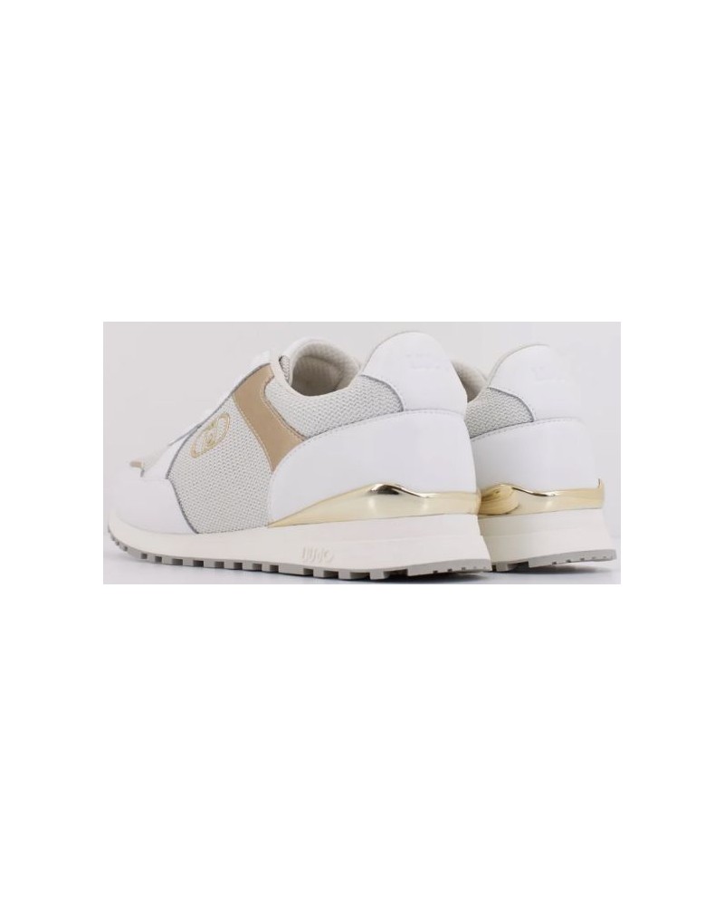 Zapatillas piel y malla blancas de Liujo