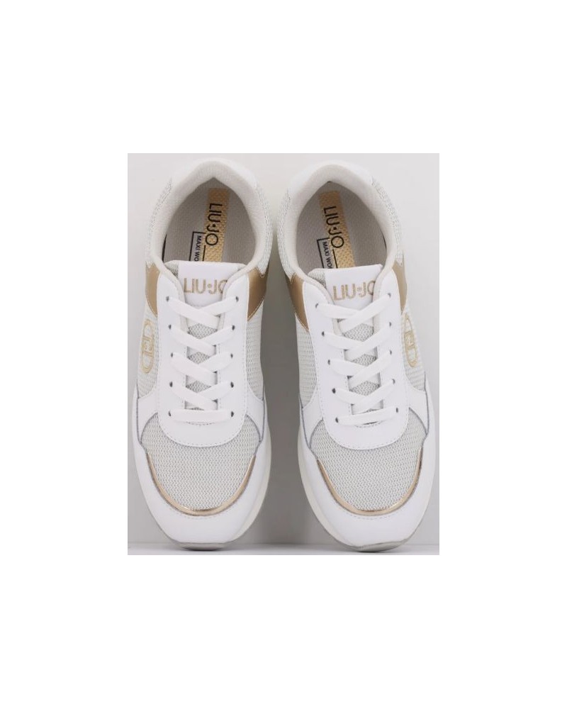 Zapatillas piel y malla blancas de Liujo