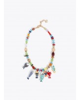 Collar cristales con charms de peces Lola Casademunt