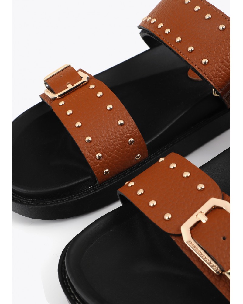 Sandalia plana camel Lola Casademunt