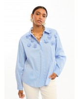 Camisa rayas con flores Lola Casademunt