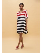 Vestido corto rallas tricolor Lola Casademunt