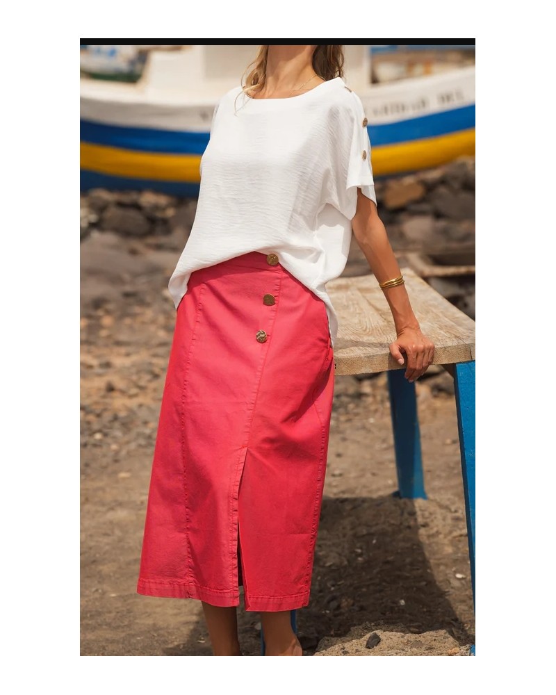 Falda midi con botones Guimanos