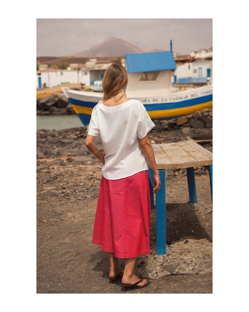 Falda midi con botones Guimanos