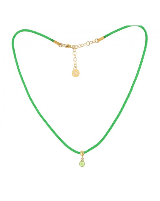 Collar textil y circonita Anartxy