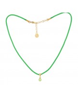 Collar textil y circonita Anartxy