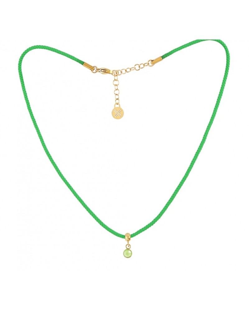 Collar textil y circonita Anartxy