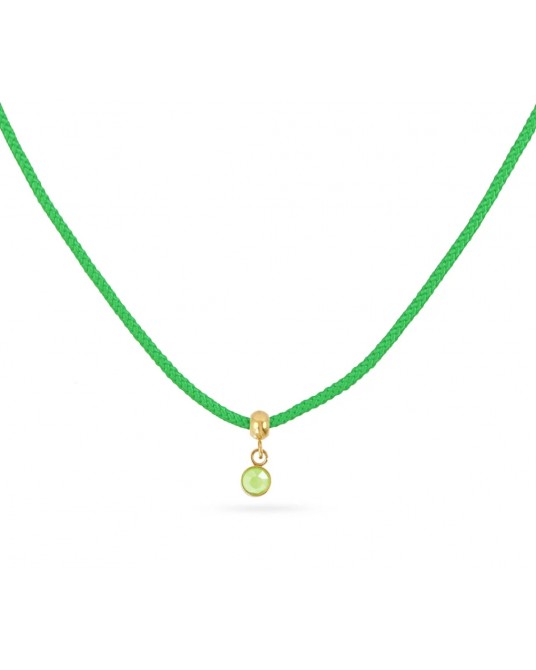 Collar textil y circonita Anartxy