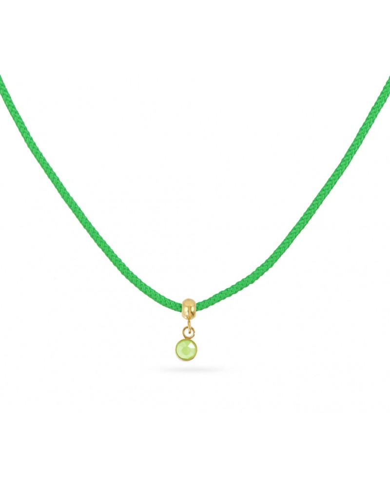 Collar textil y circonita Anartxy