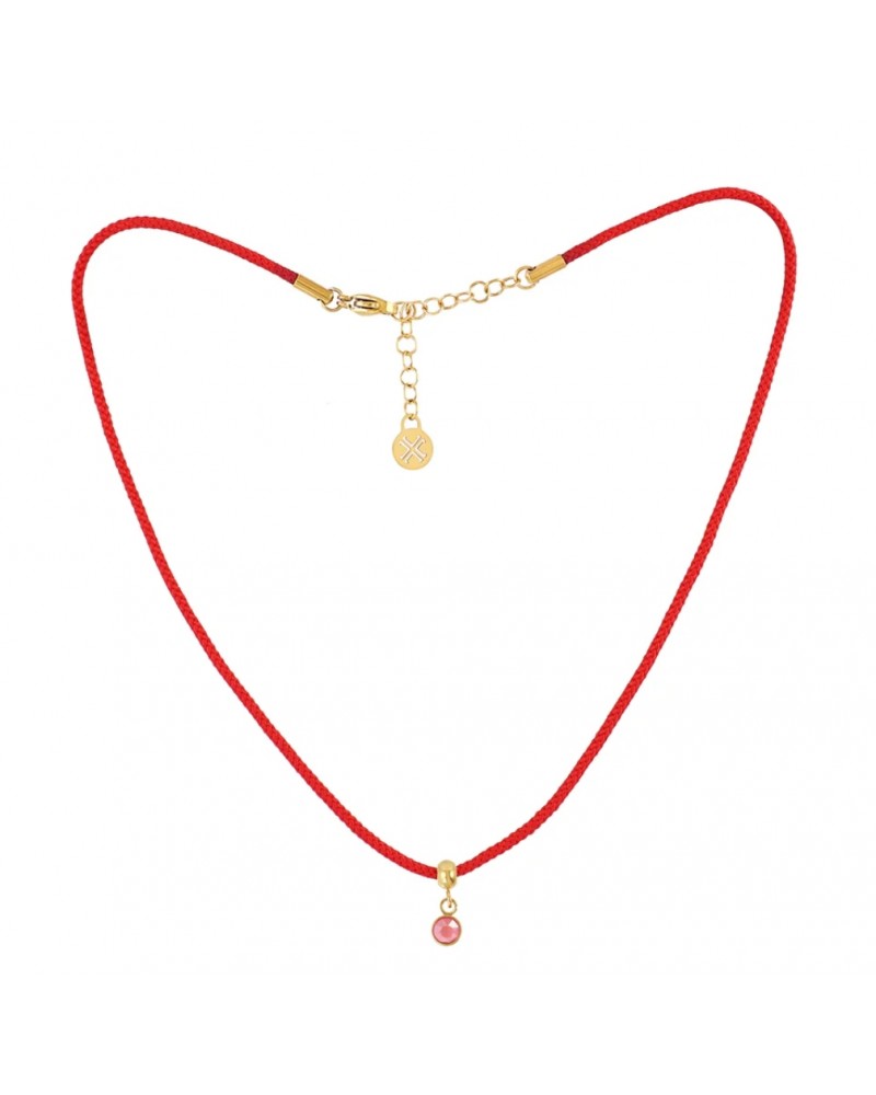 Collar textil y circonita Anartxy