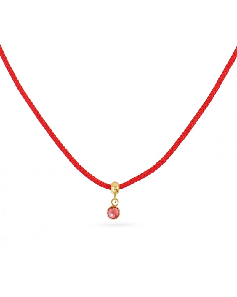 Collar textil y circonita Anartxy