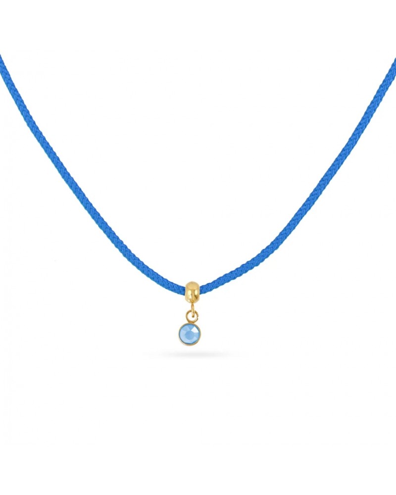 Collar textil y circonita Anartxy