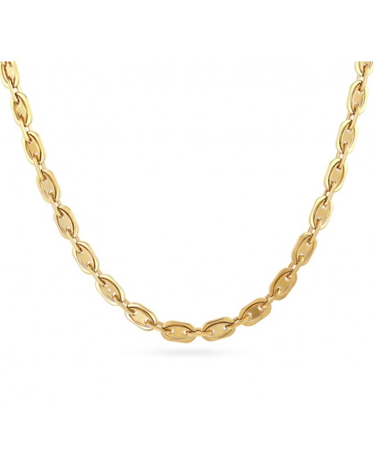 Collar eslabones acero dorado Anartxy