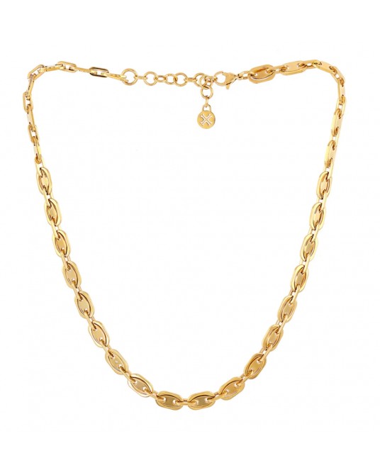 Collar eslabones acero dorado Anartxy