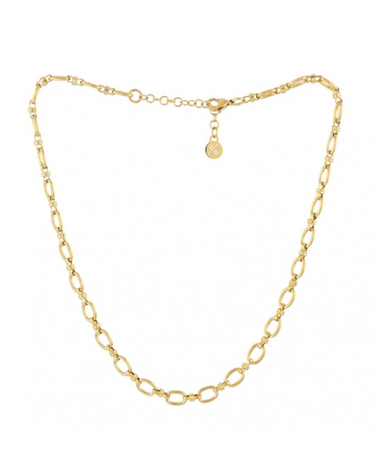 Collar eslabones acero dorado Anartxy