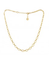 Collar eslabones acero dorado Anartxy
