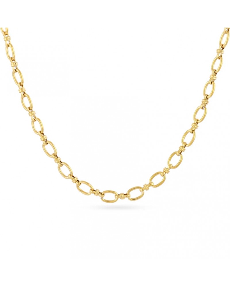 Collar eslabones acero dorado Anartxy
