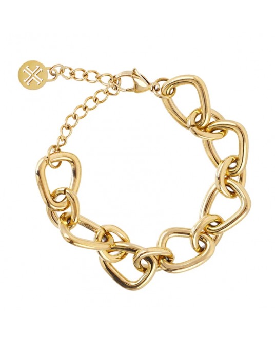 Pulsera eslabones acero dorado Anartxy