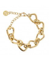 Pulsera eslabones acero dorado Anartxy