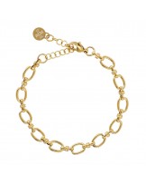 Pulsera eslabones acero dorado Anartxy