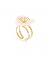Anillo flor material reciclado Anartxy