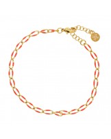 Tobillera eslabones acero y esmalte Anartxy