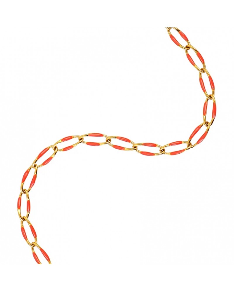 Tobillera eslabones acero y esmalte Anartxy