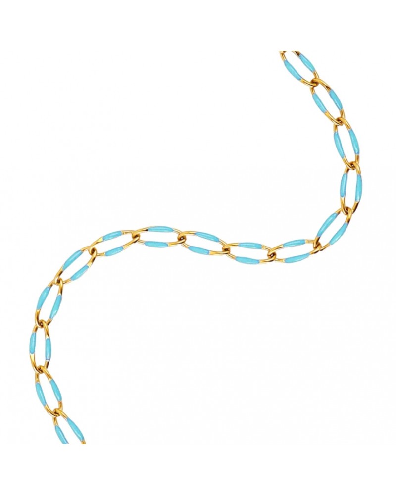 Tobillera eslabones acero y esmalte Anartxy