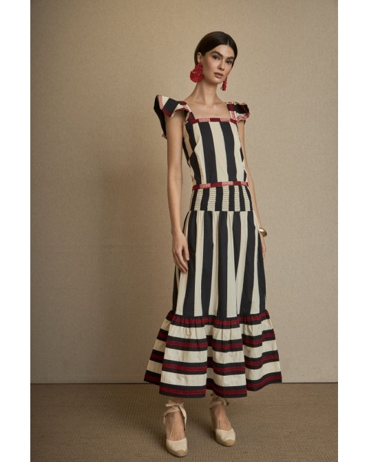 Conjunto top y falda rayas Latido