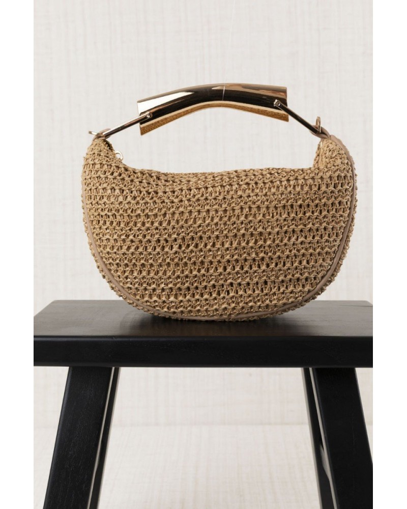 Bolso rafia media luna Latido