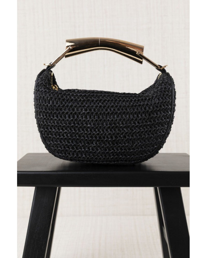 Bolso rafia media luna Latido