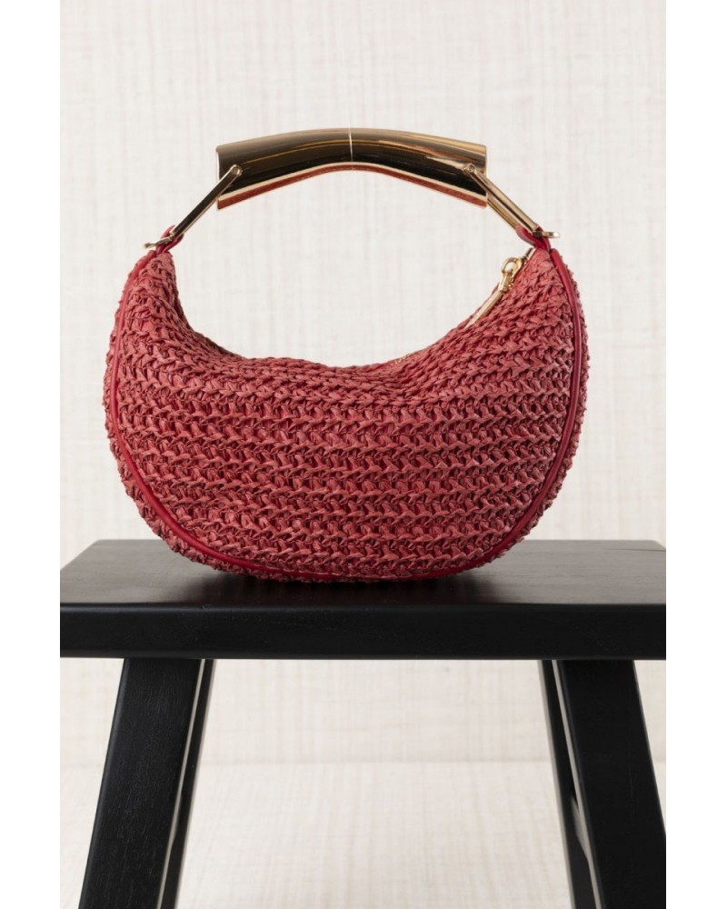 Bolso rafia media luna Latido