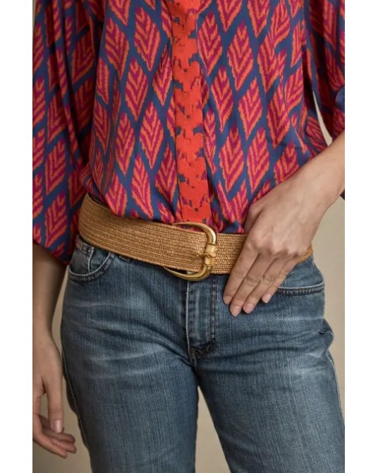 Cinturòn rafia elàstico Latido