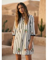 Vestido camisero corto estampado Vilagallo