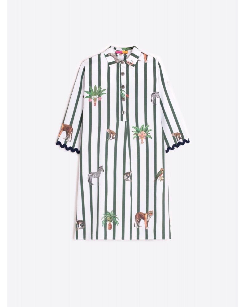 Vestido camisero corto estampado Vilagallo