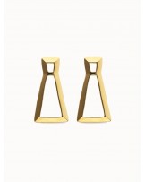 Pendientes triangulares dorados UNOde50