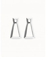 Pendientes triangulares plateados UNOde50